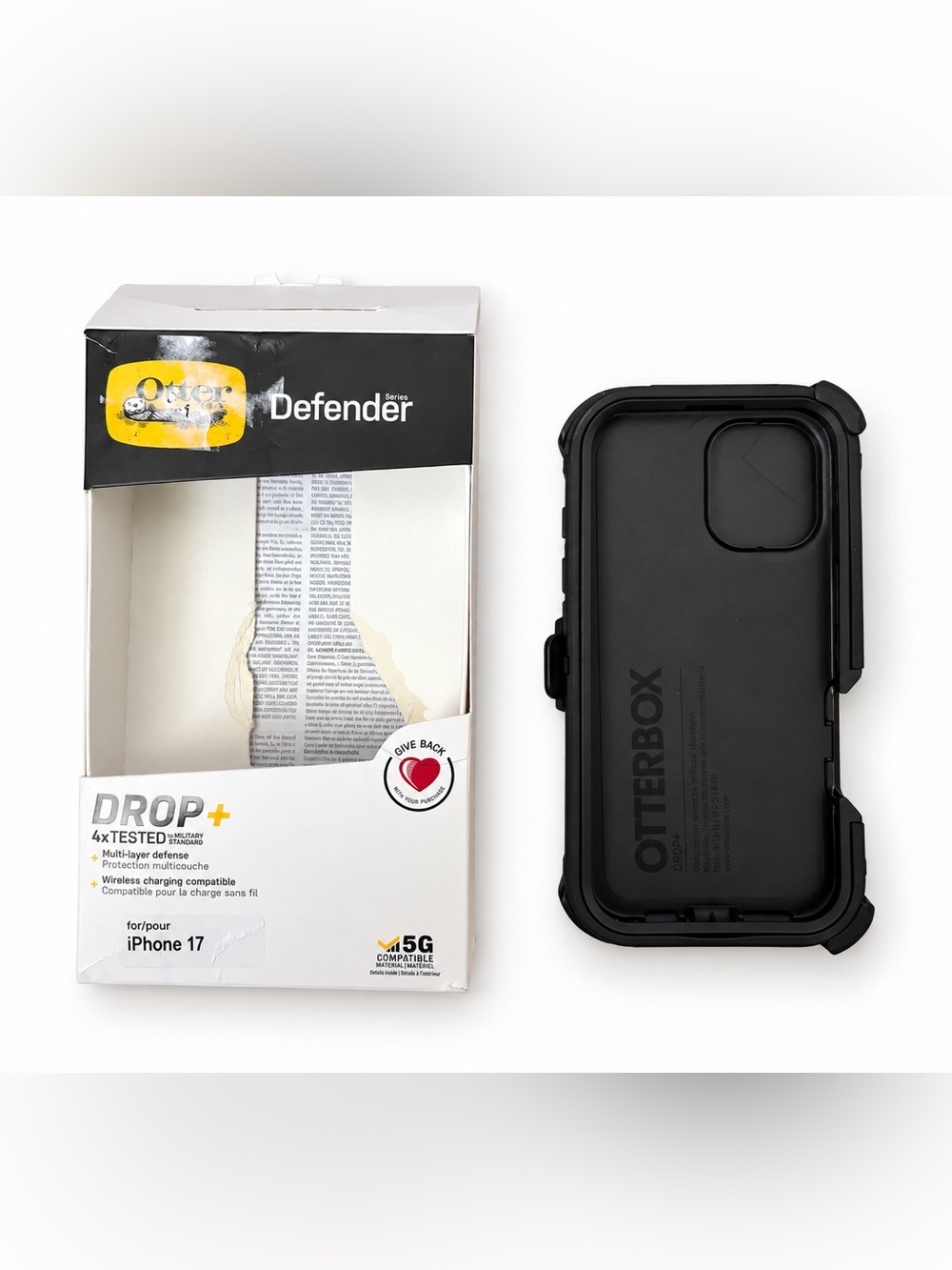 OtterBox Defender Series iPhone 17 Case – Black | Heavy Duty Protection